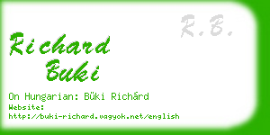 richard buki business card
